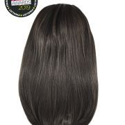 DARK BROWN STRAIGHT 3/4 WIG