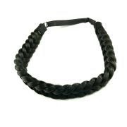 BLACK BRAIDED HEADBAND