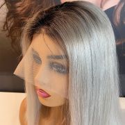 KIM K – ASH BLONDE BOB WIG WITH ROOT