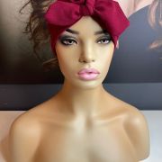 BURGUNDY TIE TURBAN