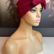 BURGUNDY TIE TURBAN