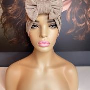 CREAM BOW FRONT TURBAN