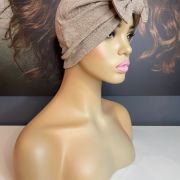 CREAM BOW FRONT TURBAN