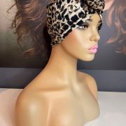 ANIMAL PRINT FRONT KNOT TURBAN