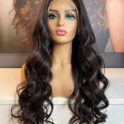 KOURTNEY – LONG DARK BROWN VIRGIN WIG