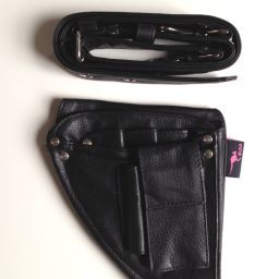 Genuine leather hair extension tool pouch