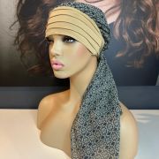 CAMEL & PRINT HEAD SCARF