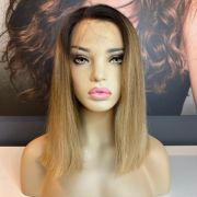 BELLE – WIG WITH MIXED LIGHT BROWN TONES & ROOT