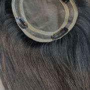 DARKEST BROWN / VIRGIN HAIR MONO TOPPER – 5×6.5 – MARIA