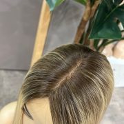 LIGHT ASH BLONDE BALAYAGE MONO TOPPER – 5×6.5 – JASMINE