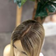 LIGHT ASH BLONDE BALAYAGE MONO TOPPER – 5×6.5 – JASMINE