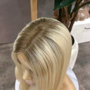 LIGHT BLONDE MONO TOPPER WITH ROOT – 5×6.5 – CHLOE