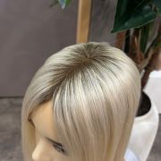 PLATINUM BLONDE MONO TOPPER WITH ROOT – 5×6.5 – KIM